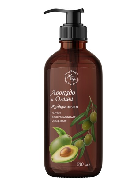 NATURE&SPA МЫЛО ЖИДКОЕ АВОКАДО И ОЛИВА МЫЛО ЖИДКОЕ  500 МЛ №1
