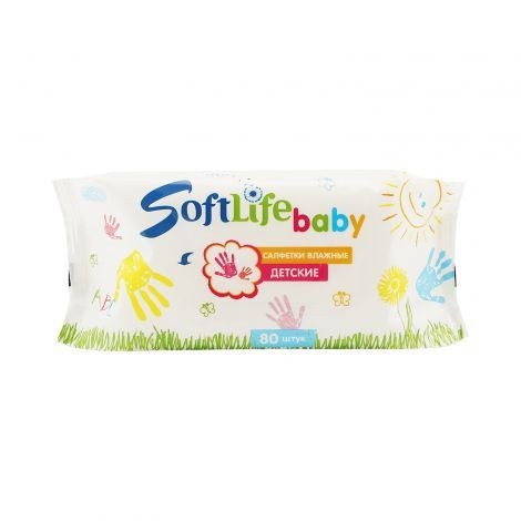 SOFTLIFE BABY САЛФЕТКИ ВЛАЖНЫЕ Д/ДЕТЕЙ С АЛОЭ ВЕРА САЛФЕТКИ ВЛАЖНЫЕ ДЕТСКИЕ    №80