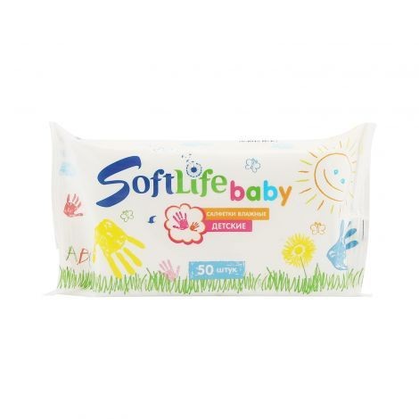 SOFTLIFE BABY САЛФЕТКИ ВЛАЖНЫЕ Д/ДЕТЕЙ С АЛОЭ ВЕРА САЛФЕТКИ ВЛАЖНЫЕ ДЕТСКИЕ    №50