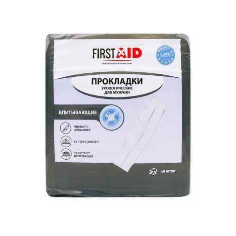 FIRSTAID/ФЕРСТЭЙД ПРОКЛАДКИ УРОЛОГИЧЕСКИЕ ЭКСТРА Д/МУЖЧИН ПРОКЛАДКИ УРОЛОГИЧЕСКИЕ   №28