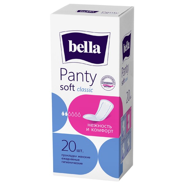 BELLA PANTY ПРОКЛАДКИ ЕЖЕДНЕВНЫЕ SOFT CLASSIC ПРОКЛАДКИ ЖЕНСКИЕ ГИГИЕНИЧЕСКИЕ ЕЖЕДНЕВНЫЕ №20