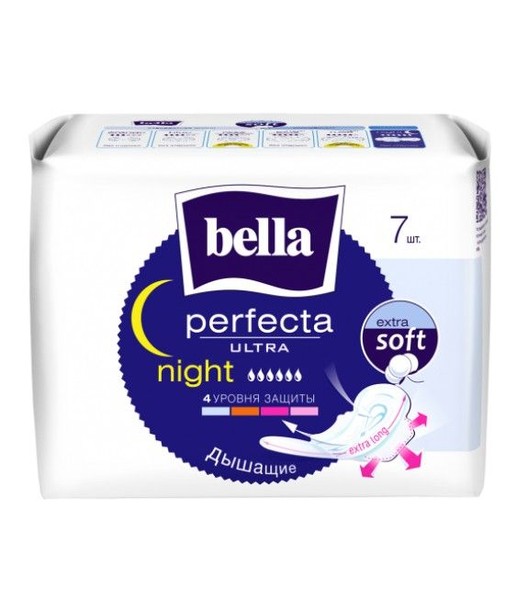 BELLA PERFECTA ПРОКЛАДКИ ULTRA NIGHT EXTRA SOFT ПРОКЛАДКИ ЖЕНСКИЕ ГИГИЕНИЧЕСКИЕ №7