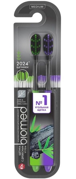 BIOMED BLACK З/ЩЕТКА СРЕДНЯЯ ЗУБНАЯ ЩЕТКА №2