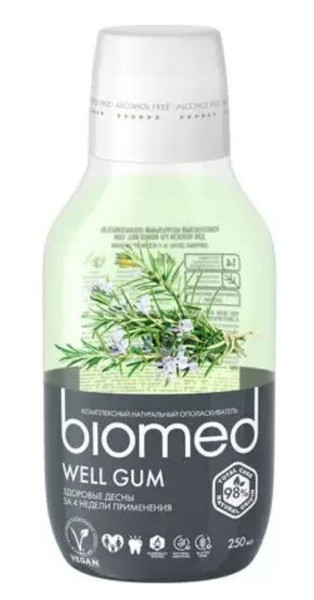BIOMED ОПОЛАСКИВАТЕЛЬ Д/ПОЛОСТИ РТА WELL GUM ОПОЛАСКИВАТЕЛЬ ДЛЯ ПОЛОСТИ РТА 250 МЛ №1