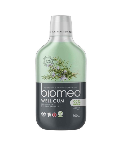 BIOMED ОПОЛАСКИВАТЕЛЬ Д/ПОЛОСТИ РТА WELL GUM ОПОЛАСКИВАТЕЛЬ ДЛЯ ПОЛОСТИ РТА 500 МЛ №1