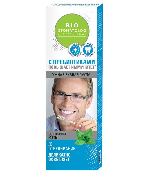 BIO STOMATOLOG PROFESSIONAL УМНАЯ ЗУБНАЯ ПАСТА 3D ОТБЕЛИВАНИЕ ЗУБНАЯ ПАСТА ОТБЕЛИВАЮЩАЯ 75 МЛ №1
