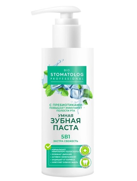 BIO STOMATOLOG PROFESSIONAL УМНАЯ ЗУБНАЯ ПАСТА ЭКСТРА СВЕЖЕСТЬ 5 В 1 ЗУБНАЯ ПАСТА ОСВЕЖАЮЩАЯ 150 МЛ №1