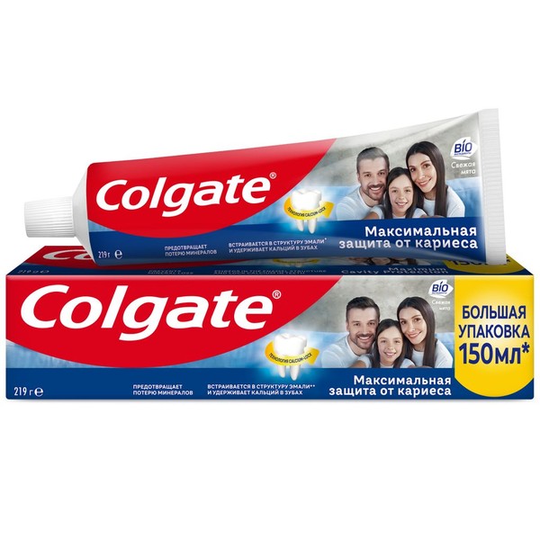 COLGATE ЗУБН ПАСТА МАКС ЗАЩИТА ОТ КАРИЕСА СВЕЖАЯ МЯТА ЗУБНАЯ ПАСТА ПРОФИЛАКТИКА КАРИЕСА 150 МЛ №1