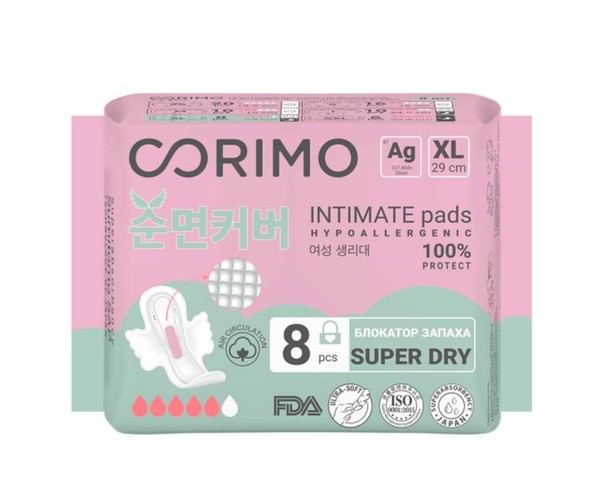 CORIMO ПРОКЛАДКИ ЖЕН ГИГИЕНИЧ XL 29 СМ ПРОКЛАДКИ ЖЕНСКИЕ ГИГИЕНИЧЕСКИЕ №8