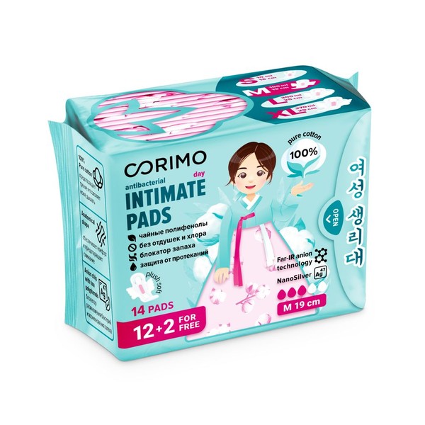 CORIMO ПРОКЛАДКИ ЖЕН ГИГИЕНИЧ M 19 СМ ПРОКЛАДКИ ЖЕНСКИЕ ГИГИЕНИЧЕСКИЕ №14