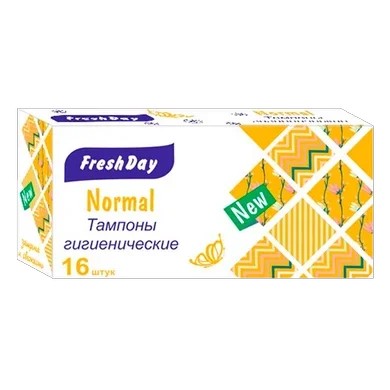 FRESHDAY ТАМПОНЫ ГИГИЕНИЧЕСКИЕ БЕЗ АППЛИКАТОРА NORMAL ТАМПОНЫ NORMAL   №16