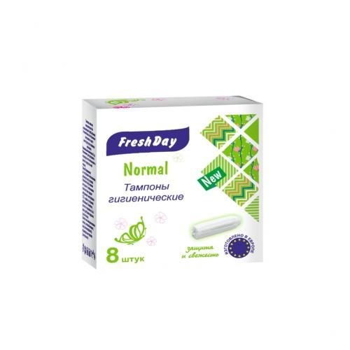 FRESHDAY ТАМПОНЫ ГИГИЕНИЧЕСКИЕ БЕЗ АППЛИКАТОРА NORMAL ТАМПОНЫ NORMAL   №8