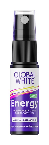 GLOBAL WHITE СПРЕЙ Д/ПОЛОСТИ РТА ENERGY КОРИЦА СПРЕЙ ДЛЯ ПОЛОСТИ РТА 15 МЛ №1