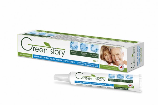 GREEN STORY КРЕМ Д/ФИКСАЦИИ ЗУБНЫХ ПРОТЕЗОВ МЯТНЫЙ ВКУС КРЕМ ДЛЯ ФИКСАЦИИ ЗУБНЫХ ПРОТЕЗОВ 40 Г №1