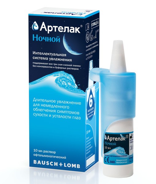 АРТЕЛАК НОЧНОЙ Р-Р УВЛАЖ ОФТАЛЬМОЛОГИЧЕСКИЙ КАПЛИ ГЛАЗНЫЕ 10 МЛ №1