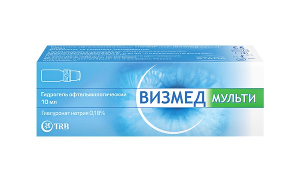 ВИЗМЕД МУЛЬТИ ГИДРОГЕЛЬ ОФТАЛЬМОЛОГИЧЕСКИЙ ГЕЛЬ ГЛАЗНОЙ 0,18% 10 МЛ №1