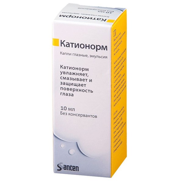 КАТИОНОРМ КАПЛИ ГЛАЗНЫЕ 10 МЛ №1