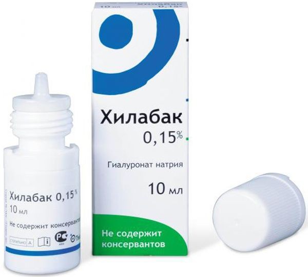 ХИЛАБАК РАСТВОР УВЛАЖ ОФТАЛЬМ КАПЛИ ГЛАЗНЫЕ 0,15% 10 МЛ №1