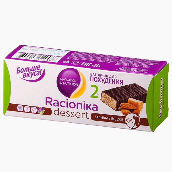 РАЦИОНИКА ДЕСЕРТ БАТОНЧИК КАРАМЕЛЬ-ОРЕХ БАТОНЧИК 35 Г №2