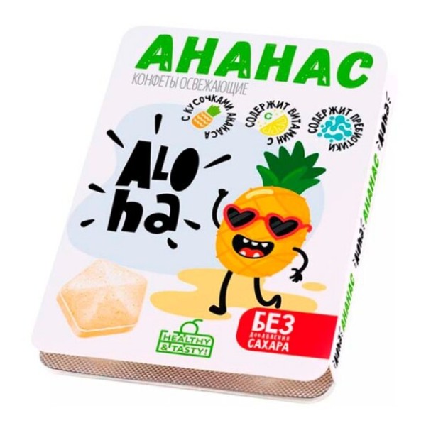 VITALIFE/VITASCIENCE КОНФЕТЫ ОСВЕЖАЮЩИЕ СО ВКУСОМ АНАНАСА С ПРОБИОТИКОМ БЕЗ САХАРА КОНФЕТЫ  1,5 Г №8