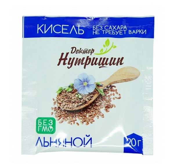 ДОКТОР НУТРИШИН КИСЕЛЬ ЛЬНЯНОЙ ПОРОШОК ГРАНУЛИРОВАННЫЙ  20 Г №1