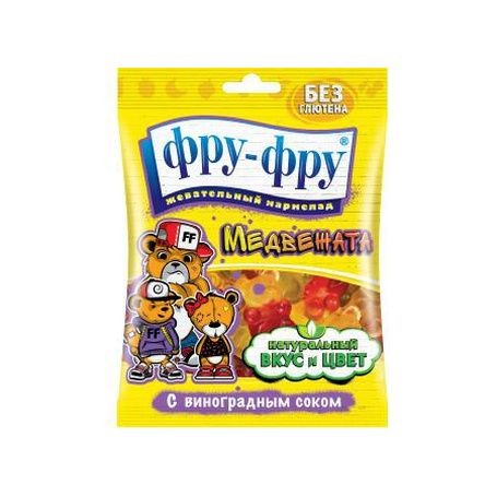 МАРМЕЛАД ФРУ-ФРУ ЖЕВАТЕЛЬНЫЙ МИШКИ КОНФЕТЫ ЖЕВАТЕЛЬНЫЕ  100 Г №1