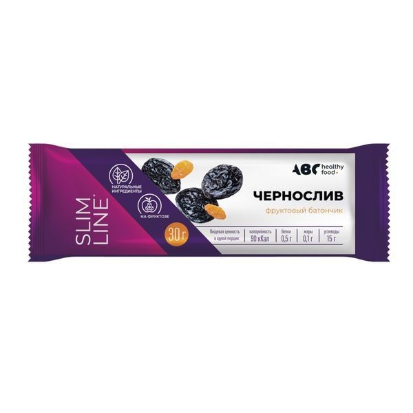 ABC HEALTHY FOOD ФРУКТОВЫЙ ЧЕРНОСЛИВ БАТОНЧИК 30 Г №1