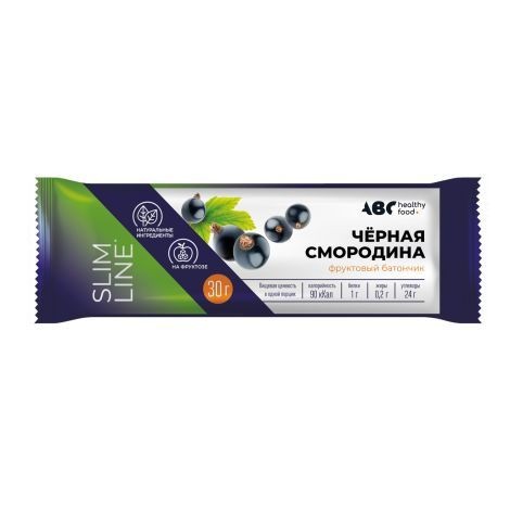 ABC HEALTHY FOOD ФРУКТОВЫЙ ЧЕРНАЯ СМОРОДИНА БАТОНЧИК  30 Г №1