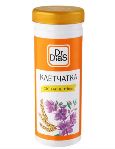 DR.DIAS КЛЕТЧАТКА СТОП АППЕТИТ ПОРОШОК 170 Г №1