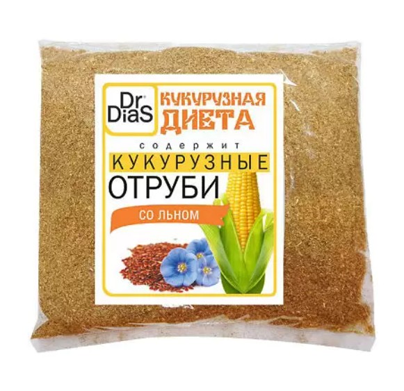 DR.DIAS ОТРУБИ КУКУРУЗНЫЕ СО ЛЬНОМ ПОРОШОК 180 Г №1