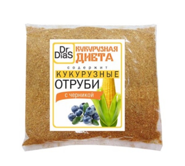 DR.DIAS ОТРУБИ КУКУРУЗНЫЕ С ЧЕРНИКОЙ ПОРОШОК 180 Г №1