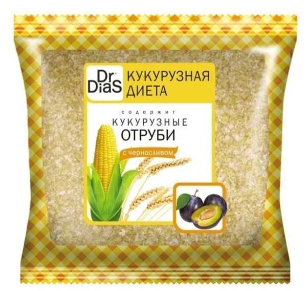 DR.DIAS ОТРУБИ КУКУРУЗНЫЕ С ЧЕРНОСЛИВОМ ПОРОШОК 180 Г №1