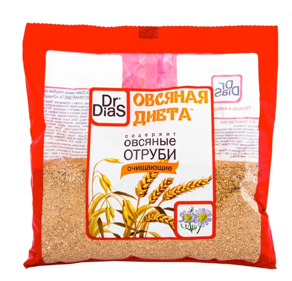 DR.DIAS ОВСЯНАЯ ДИЕТА ОТРУБИ ОВСЯНЫЕ ОЧИЩАЮЩИЕ ПОРОШОК 200 Г №1