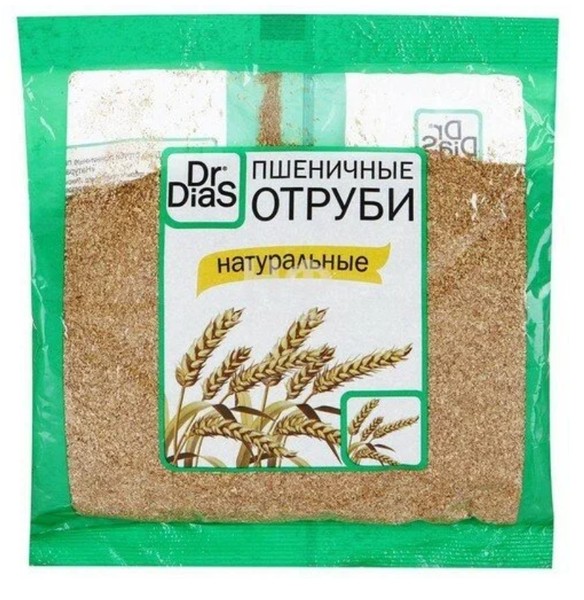 DR.DIAS ОТРУБИ ПШЕНИЧНЫЕ НАТУРАЛЬНЫЕ ПОРОШОК 200 Г №1