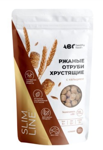 ABC HEALTHY FOOD ОТРУБИ РЖАНЫЕ ХРУСТЯЩИЕ С КАЛЬЦИЕМ ГРАНУЛЫ  100 Г №1