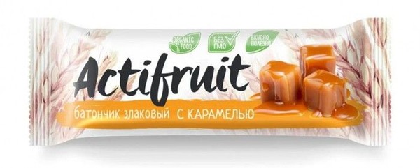 ACTIFRUIT/АКТИФРУТ ЗЛАКОВЫЙ КАРАМЕЛЬ БАТОНЧИК 24 Г №1