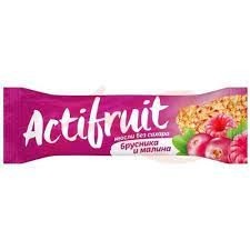 ACTIFRUIT/АКТИФРУТ МЮСЛИ БРУСНИКА-МАЛИНА БАТОНЧИК  30 Г №1