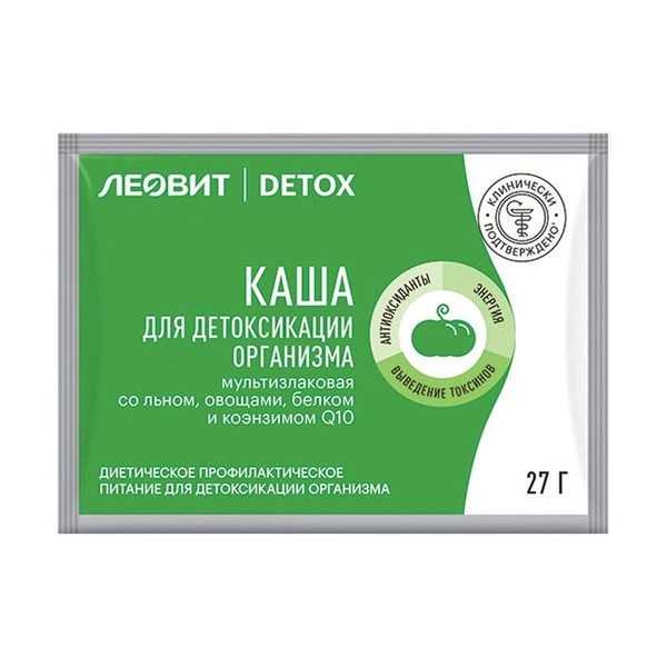 ЛЕОВИТ DETOX КАША МУЛЬТИЗЛАКОВАЯ СО ЛЬНОМ И ОВОЩАМИ КАША 27 Г №1