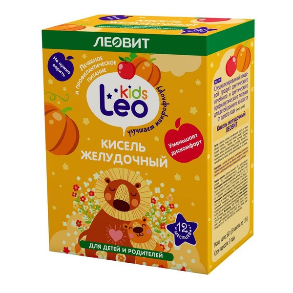 ЛЕОВИТ LEO KIDS КИСЕЛЬ ДЛЯ ДЕТЕЙ ЖЕЛУДОЧНЫЙ ПОРОШОК ДЛЯ ПРИГОТОВЛЕНИЯ НАПИТКА 12 Г №5