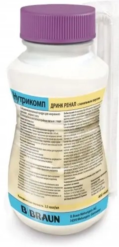 НУТРИКОМП ДРИНК РЕНАЛ ВКУС ВАНИЛЬНЫЙ СМЕСЬ 200 МЛ №1