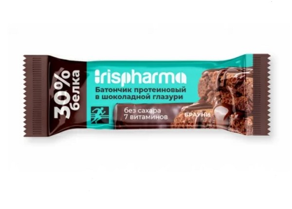 IRISPHARMA БАТОНЧИК ПРОТЕИНОВЫЙ БРАУНИ БАТОНЧИК 40 Г №1