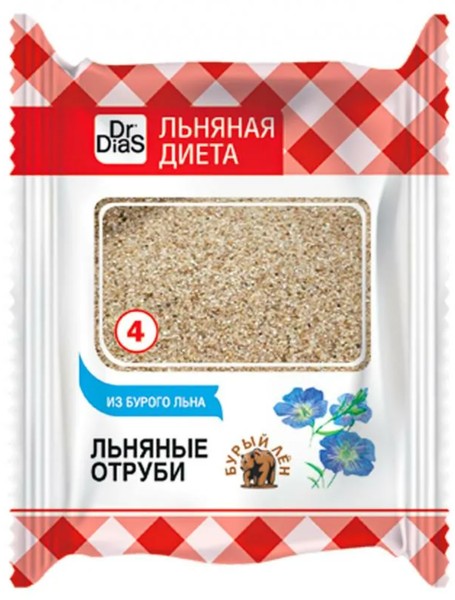 DR.DIAS ОТРУБИ ЛЬНЯНЫЕ БУРЫЙ ЛЕН ПОРОШОК 100 Г №1