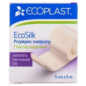 ECOPLAST ПЛАСТЫРЬ МЕД ФИКС ТЕКСТИЛЬНЫЙ ECOSILK 5Х5 ПЛАСТЫРЬ НА ШЕЛКОВОЙ ОСНОВЕ №1
