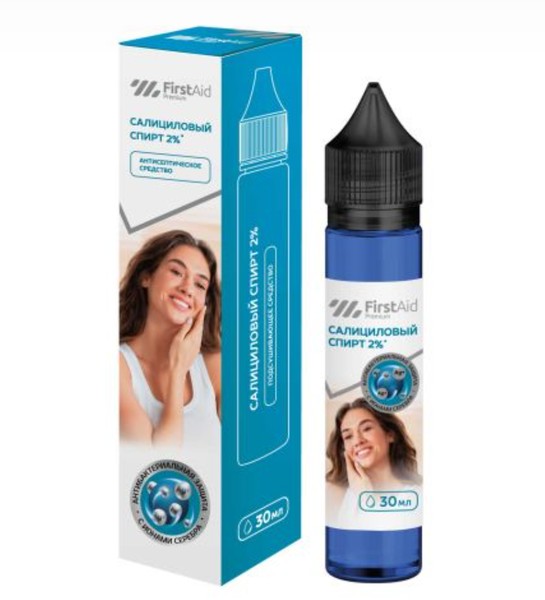 FIRSTAID/ФЕРСТЭЙД PREMIUM ЛОСЬОН Д/ЛИЦА САЛИЦИЛОВЫЙ СПИРТ С ИОНАМИ СЕРЕБРА ЛОСЬОН ДЛЯ ЛИЦА  30 МЛ №1