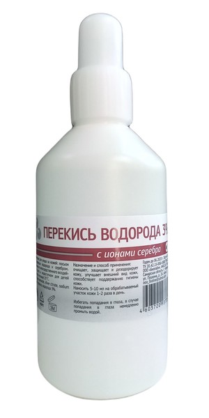 ПЕРЕКИСЬ ВОДОРОДА С ИОНАМИ СЕРЕБРА ЛОСЬОН ДЛЯ УХОДА ЗА КОЖЕЙ 3% КОСМЕТИЧЕСКИЙ ЛОСЬОН  100 МЛ №1