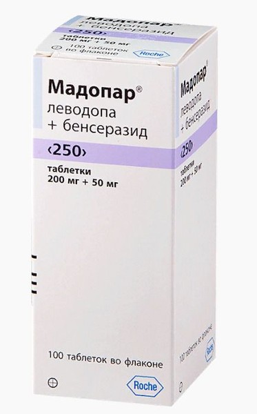 МАДОПАР ДР ТАБЛЕТКИ ПРОЛОНГИРОВАННОГО ДЕЙСТВИЯ 200 МГ+50 МГ   №100