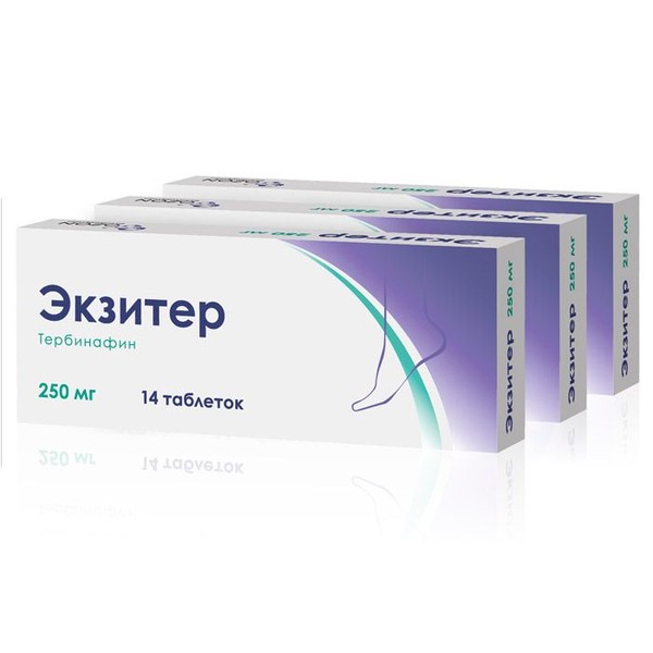 ЭКЗИТЕР 2+1 ТАБЛЕТКИ 250 МГ   №14