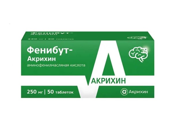 ФЕНИБУТ-АКРИХИН ТАБЛЕТКИ 250 МГ   №50
