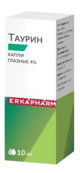 ЭРКАФАРМ ТАУРИН КАПЛИ ГЛАЗНЫЕ 4% 10 МЛ №1