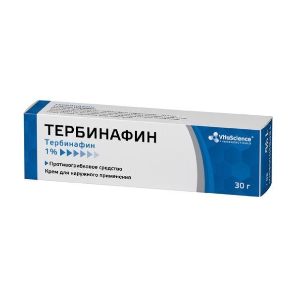 VITALIFE/VITASCIENCE ТЕРБИНАФИН КРЕМ ДЛЯ НАРУЖНОГО ПРИМЕНЕНИЯ 1 % 30 Г №1